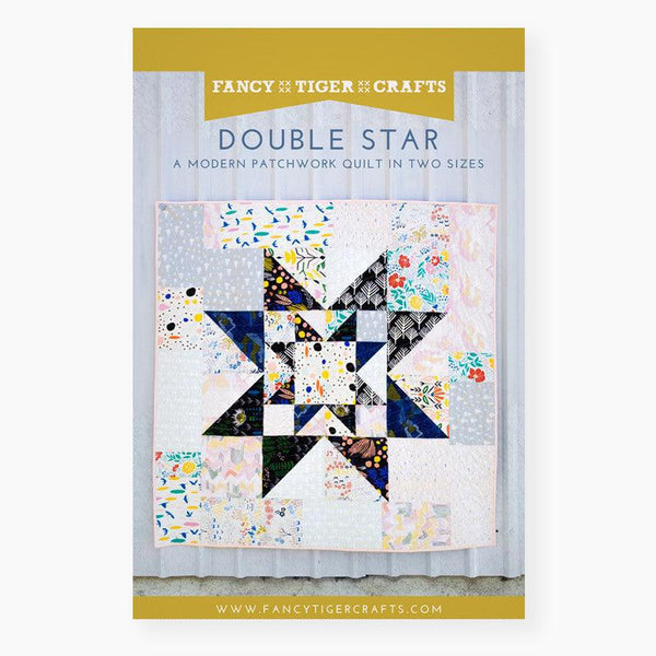 Fancy Tiger Crafts Double Star Quilt Printed Pattern - Double Star Quilt Printed Pattern - undefined Fancy Tiger Crafts Co-op