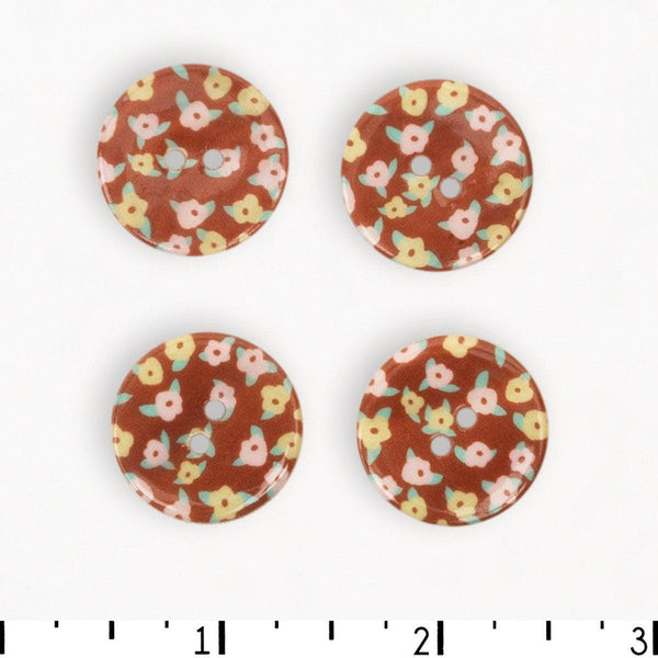 Textile Garden Flower Shell Button 22mm - Flower Shell Button 22mm - undefined Fancy Tiger Crafts Co-op